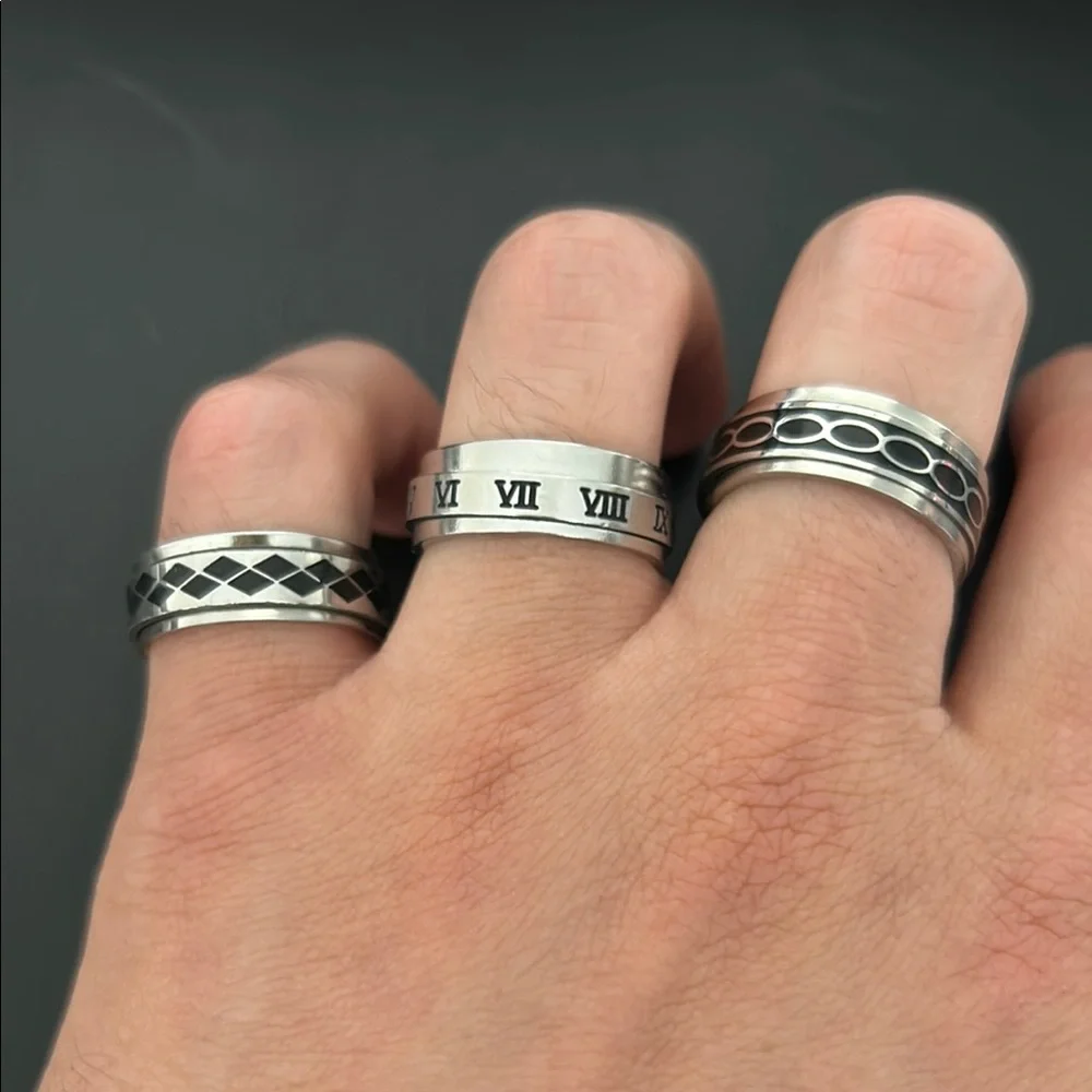 Stainless Steel Spinning Band Rings